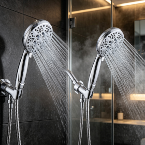 Shower Head with Handheld High Pressure, Full Body Coverage, Powerful Rain Showerhead, Extra Long Hose and Adjustable Brass Joint Holder, Detachable Shower Head