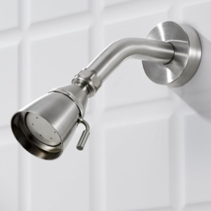 Angle Simple Shower Head High Flow, Brass Shower Sprayer, Brushed Nickel