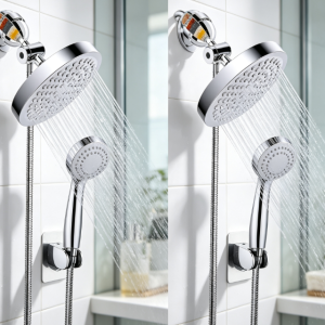 Filtered Shower Head with Handheld, High Pressure Rainfall Shower Head