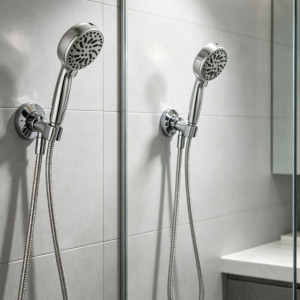 Brushed Nickel Shower Head with Handheld, High Pressure Spray, 6 Spray Settings