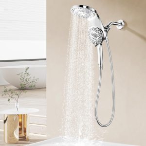 High Pressure Magnetic Dual Shower Head with Handheld Spray Combo
