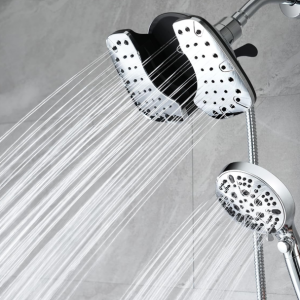 Rain Shower Head with Filtered Handheld Spray Combo, Chrome