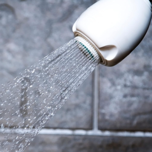 3-Spray Wall Mount Adjustable Fixed Shower Head with Pressure Compensation Technology, White